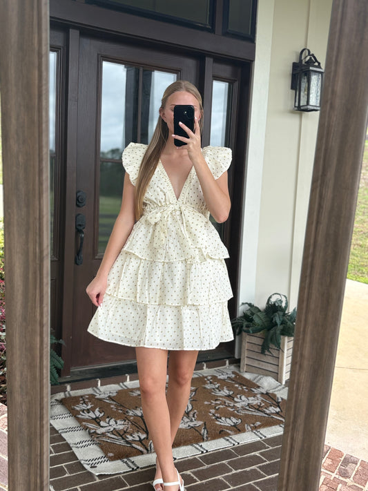 Cream Polka Dot Mini