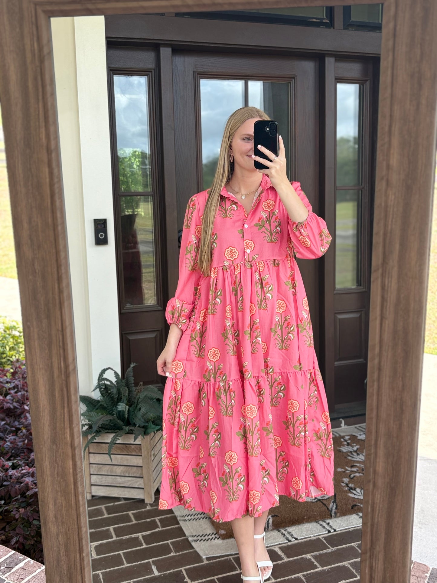 Floral Print Shirt Dress