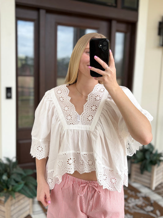 White Tie Blouse