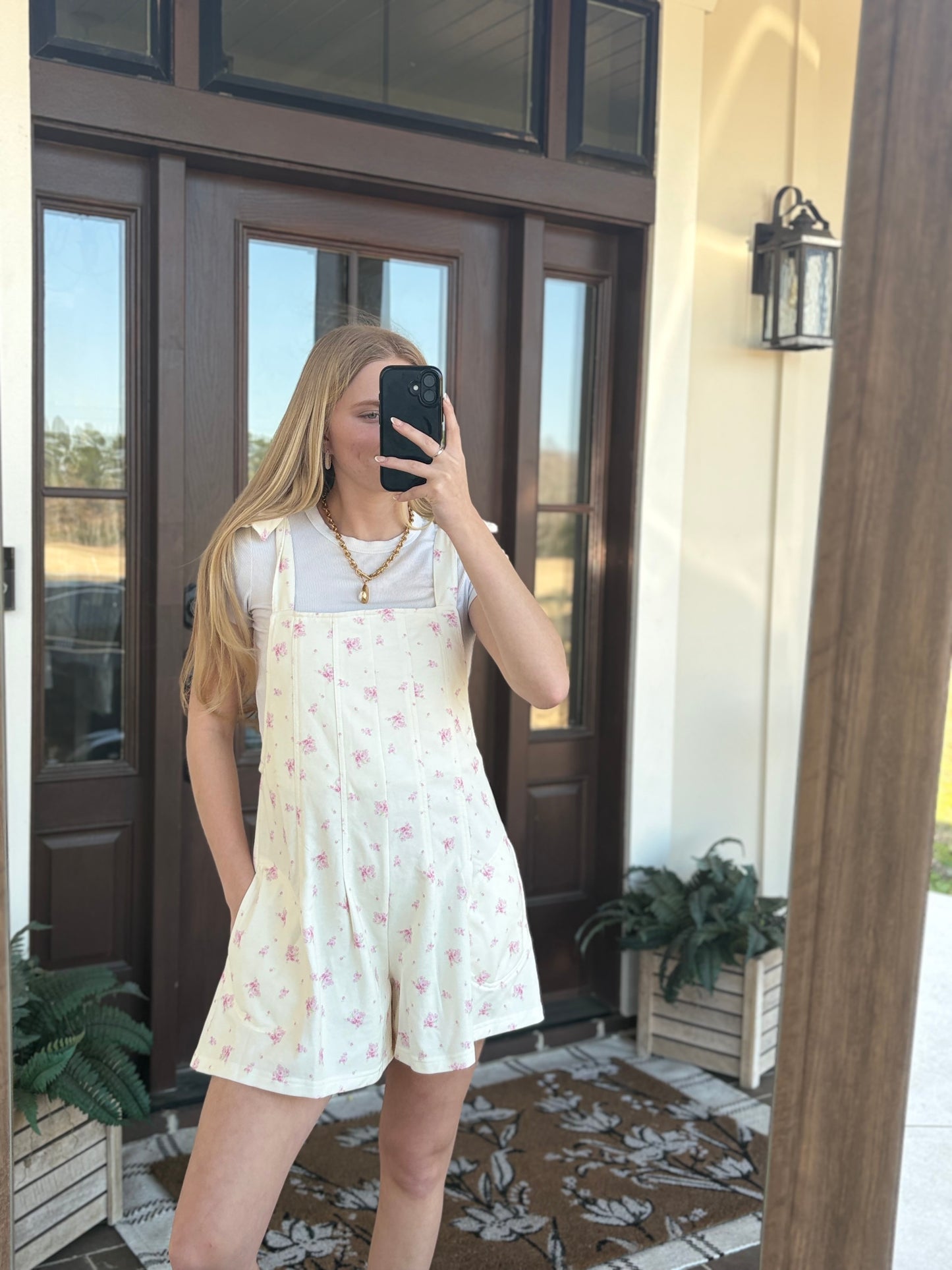 Floral French Bow Romper