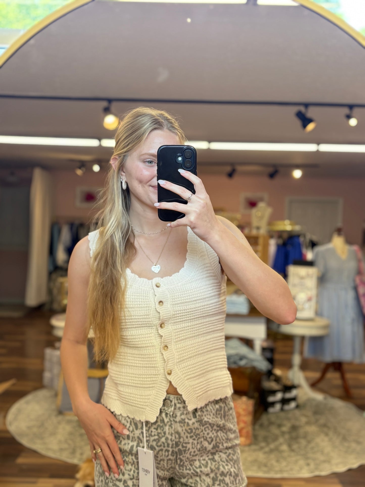 Crochet Button Down Vest