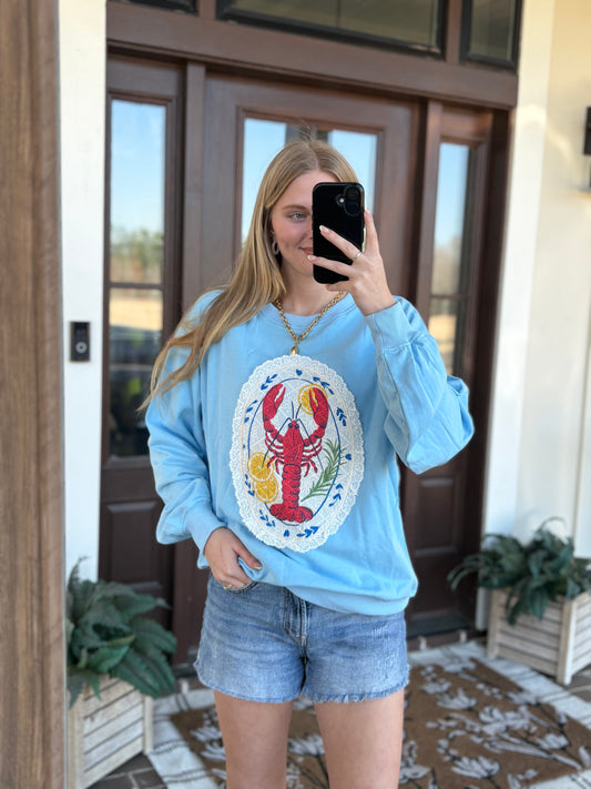 Lobster Lace Frame Sweatshirt