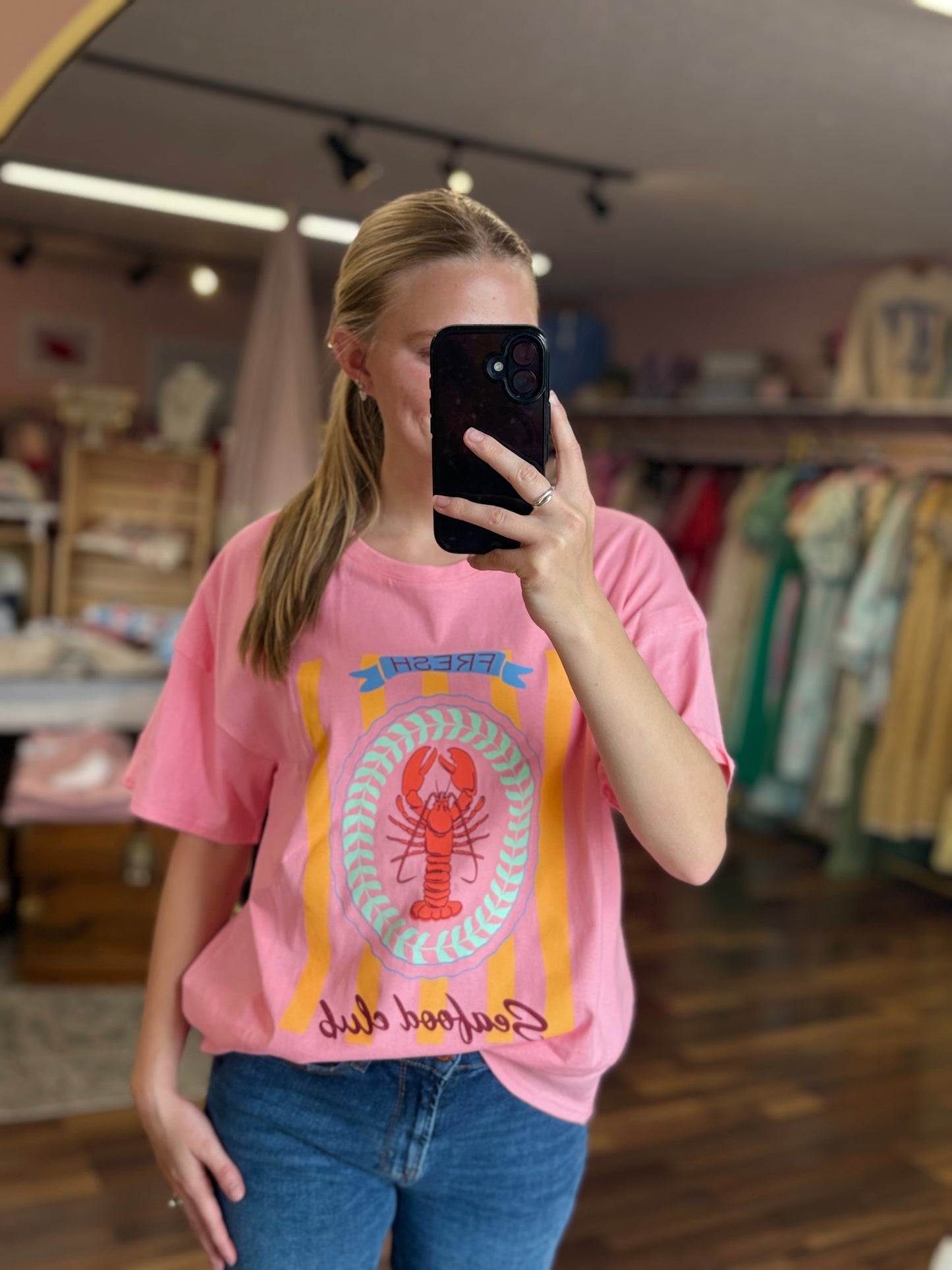 Pink Lobster Frame T-shirt