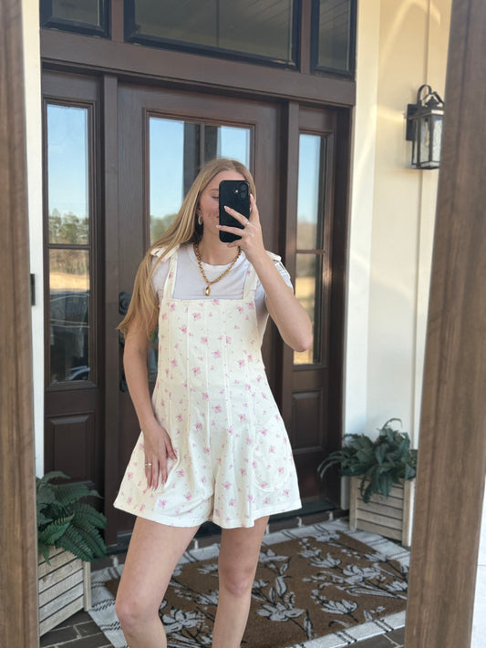 Floral French Bow Romper