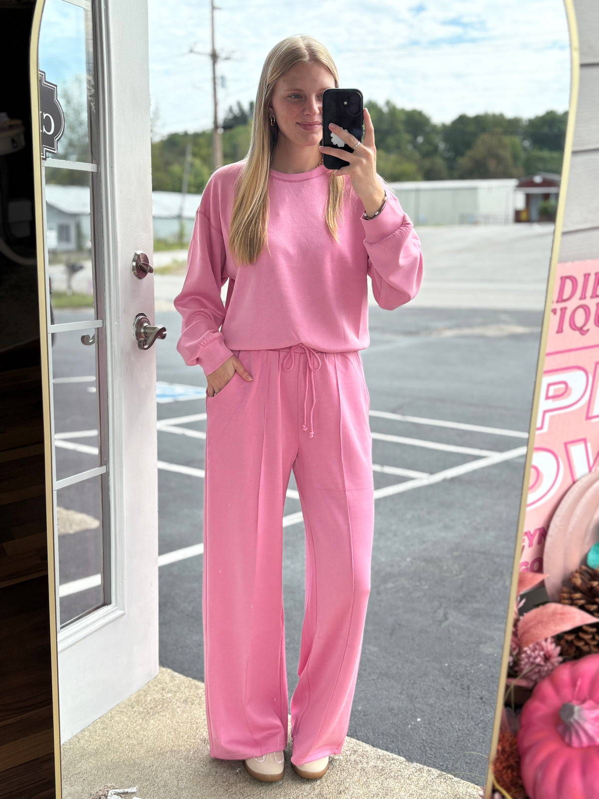 Pink Butter Soft Pants Set