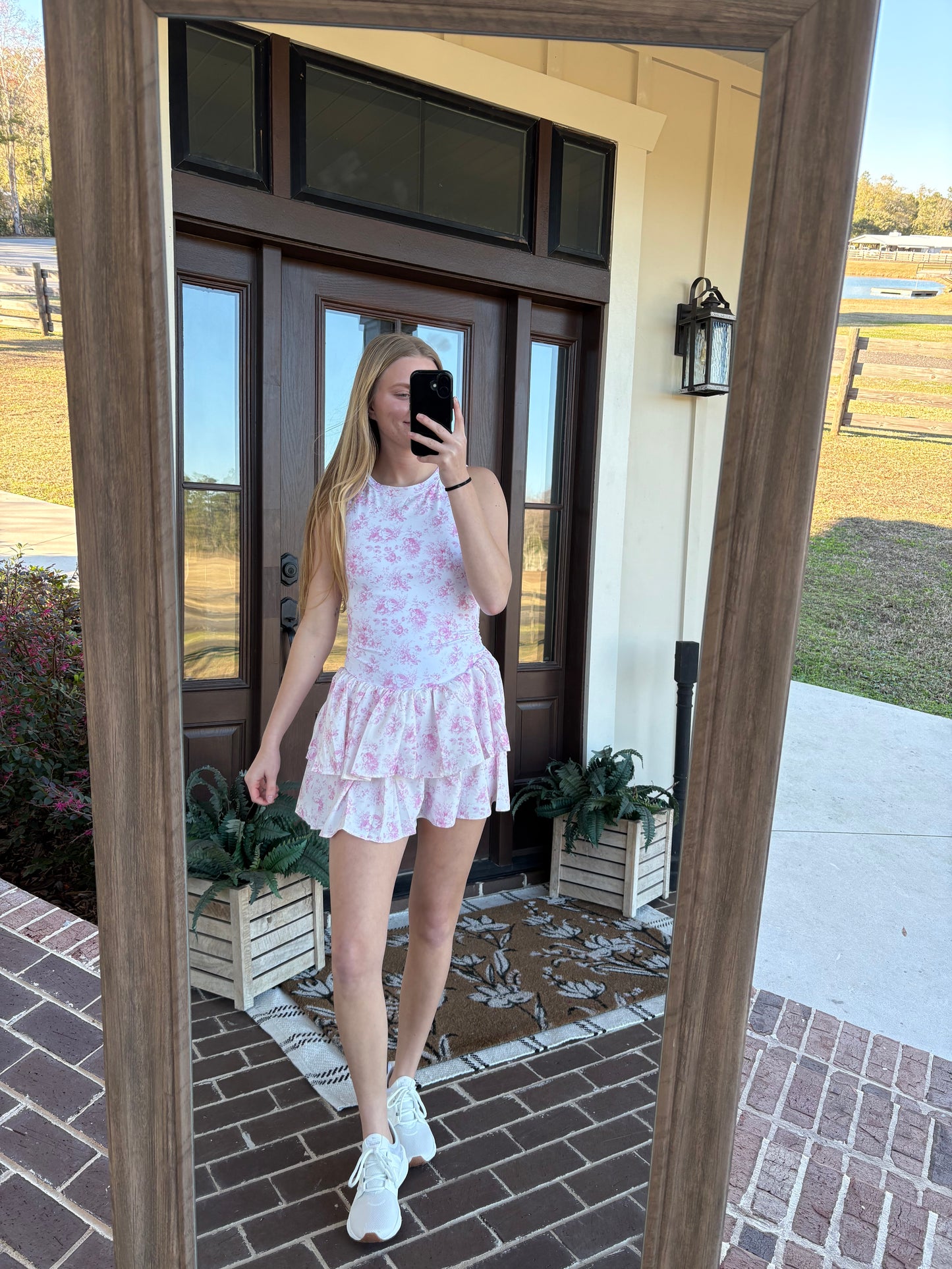 Pink Floral Active Knit Mini