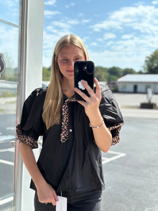 Lily Grace Cheetah Blouse