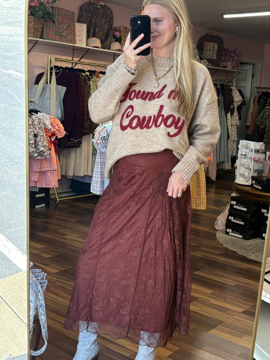 Found My Cowboy Sweater