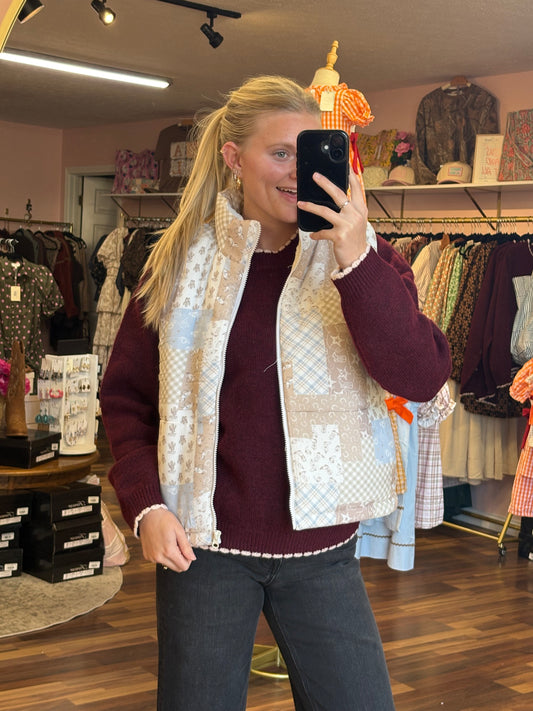 Multi Western Quilt Vest