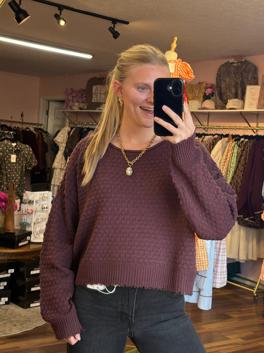 Cocoa Puff Textured Sweater